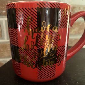 “Have a Holly Jolly Christmas” Plaid Mug.